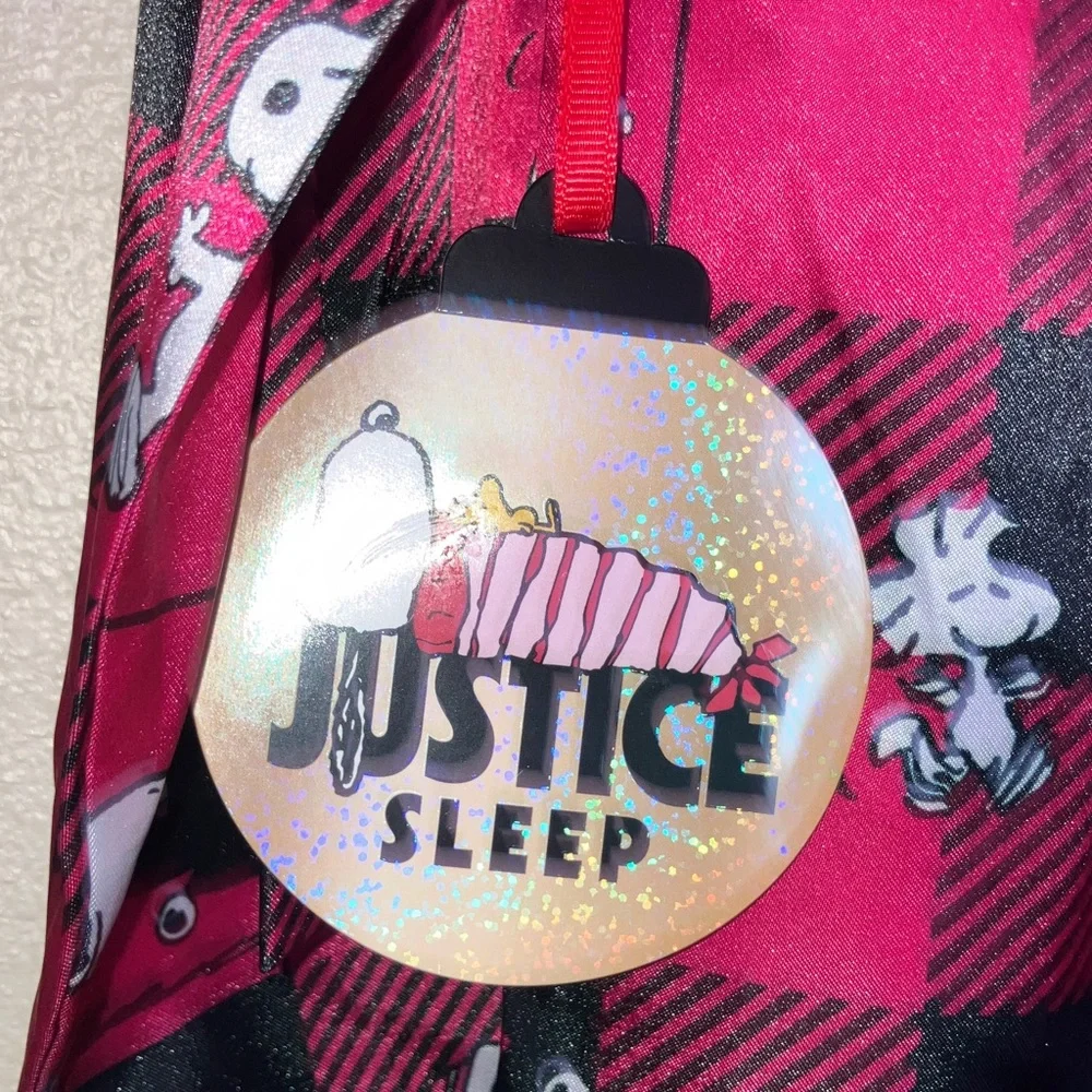 Justice Red and Black‎ Snoopy Pajama Set Long Sleeve and Pants NWT Size M 10